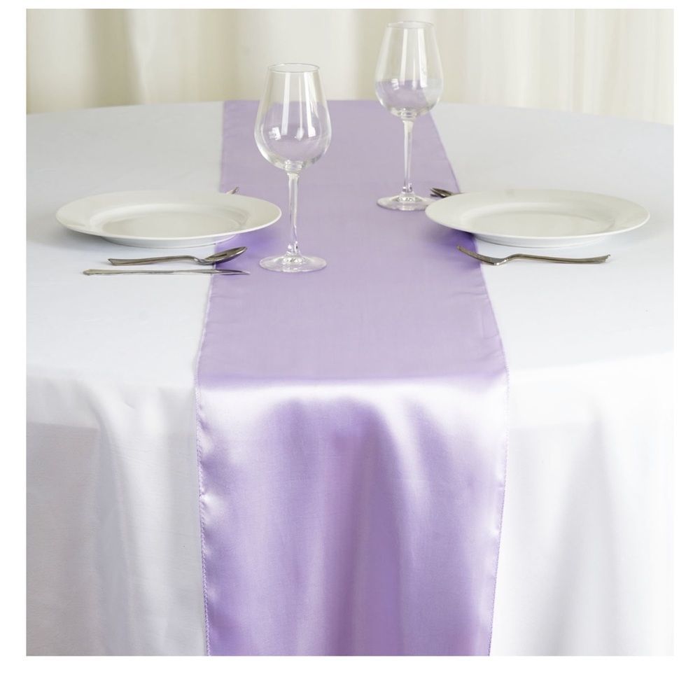 Lavender Satin Table Top Runner